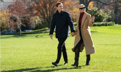  ?? Photograph: REX/Shuttersto­ck ?? Ivanka Trump and Jared Kushner at the White House in Washington DC on 29 November 2020.