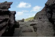  ??  ?? With its rocky outcrops, Tregantle Beach would have offered cover and escape routes for smugglers (below).