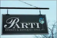  ??  ?? New signage welcomes guests to Parti Events & Banquet Hall, located at 309Third Ave. in Troy.
