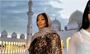  ?? Instagram ?? The supermodel showed off a leopard-print look in Abu Dhabi.