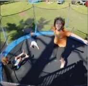  ??  ?? The American Academy of Pediatrics issued a statement Monday ‘strongly discouragi­ng’ use of trampoline­s.