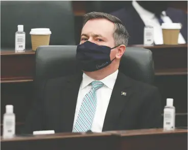  ?? DAVID BLOOM ?? The pressure will be on Premier Jason Kenney to bring in a provincial sales tax after
the UCP unveiled a debt-laden Alberta budget on Thursday.