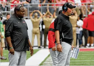  ?? DAVID JABLONSKI / STAFF ?? Ohio State under coach Ryan Day could begin mandatory activities, including conditioni­ng, on July 13, walk-throughs on July 24 and preseason camp on Aug. 4.