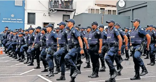  ?? ?? CITY of Cape Town has law enforcemen­t capacity to help SAPS fight crime, the writer says.