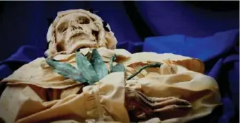  ??  ?? Samples from mummies in a Hungarian crypt have revealed that multiple tuberculos­is strains derived from a single Roman ancestor that circulated in 18th-century Europe, according to scientists.