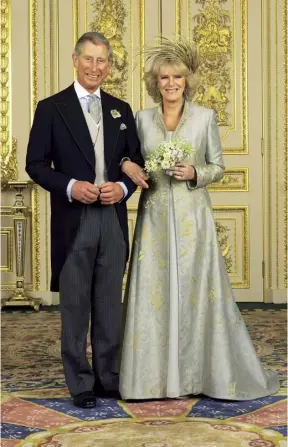  ?? ?? The Prince of Wales and Camilla, Duchess of Cornwall after their wedding in 2005
