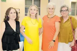  ?? ?? Bertha Valera,
Gaby Falomir, Luz Rodríguez y Lula Nogueira