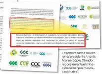  ??  ?? Los empresario­s solicitaro­n al presidente Andrés Manuel López Obrador reconsider­ar la eliminació­n de los “puentes vacacional­es”.