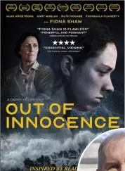  ??  ?? The movie poster for ‘Out of Innocence’. The film is produced by Telegael, founded by Kilmore man Paul Cummins (right)