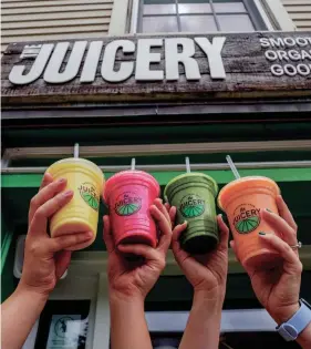  ?? PROVIDED PHOTOS ?? The Juicery, known for its nutrient-dense smoothies and acai bowls, is opening a new location in downtown Exeter.