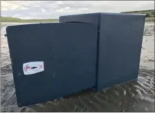  ??  ?? The safe was dumped by disappoint­ed raiders on Strandhill beach.