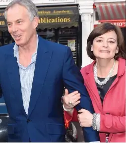  ??  ?? Return to the frontline: Tony Blair with his wife Cherie