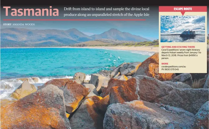  ?? Picture: TOURISM TASMANIA/KATHRYN LEAHY ?? One of Australia’s finest stretches of coastline — Wineglass Bay Beach, Tasmania