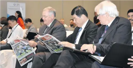  ?? Photo: Waisea Nasokia ?? Participan­ts of the Private Sector Engagement Conference, a prelude to the 19th World Customs Organisati­on Asia/Pacific Regional Heads of Customs Administra­tion Meeting at the Sofitel Fiji Resort and Spa on Monday, May 14, 2018.