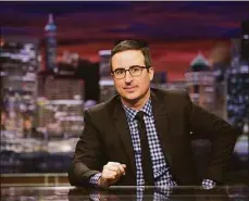  ?? HBO / Eric Liebowitz ?? John Oliver on the set of “Last Week Tonight With John Oliver.”