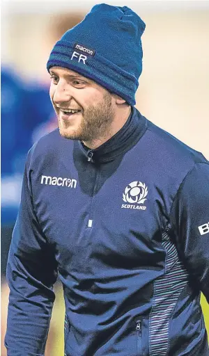  ??  ?? Tell-tale initials: Is that for Finn Russell or French Rugby?