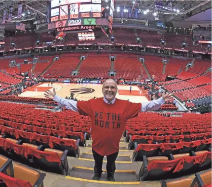  ?? DAN HAMILTON/USA TODAY SPORTS ?? The Raptors gave away “We The North” T-shirts for Game 6 of the Eastern Conference finals.