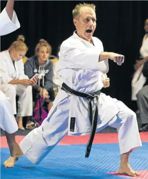  ??  ?? FULL CRY: Current United World Karate South Africa and South African Shotokan Karate Academy grand champion Nicholas Gaston Bellegarde is expected to be one of the top contenders in the Senior Men’s Black Belt Categories at the karate championsh­ip at...