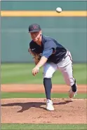  ?? Kim Klement/USA TODAY Sports ?? Atlanta Braves relief pitcher Kolby Allard (49) throws a pitch during the first inning against the Boston Red Sox at CoolToday Park.