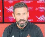  ?? Picture: SNS. ?? Derek McInnes has highlighte­d the pressure on managers.