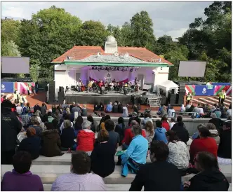  ??  ?? Regular Music is the driving force behind Summer Nights at Kelvingrov­e Bandstand Opposite: Mark Mackie in his Edinburgh office: ‘In the last 35 years there has been a lot of change’