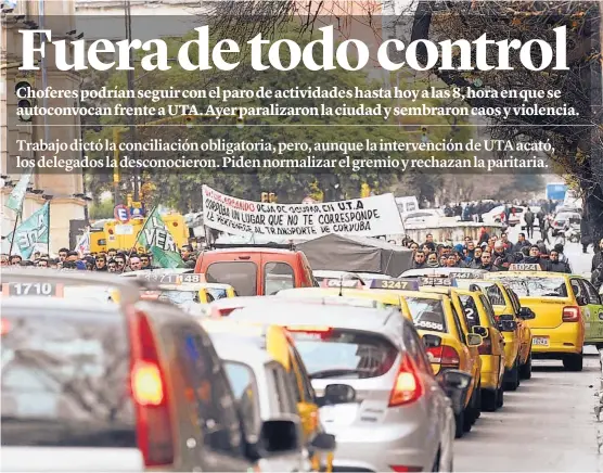  ?? (PEDRO CASTILLO) ?? Córdoba bajo presión. Los choferes del transporte urbano decidieron paralizar el servicio y dejar a miles de cordobeses sin colectivos.