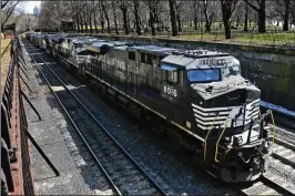  ?? GENE J. PUSKAR/AP 2018 ?? The union that represents railroad engineers finally secured its first deal for paid sick time with Norfolk Southern several months after other rail unions began reaching similar agreements with the major freight railroads.