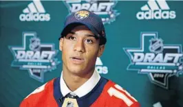  ?? RON JENKINS/GETTY IMAGES ?? Serron Noel was drafted by the Panthers 34th overall. With Oshawa of the Ontario Hockey League he tallied 53 points, including 28 goals, in 62 games.