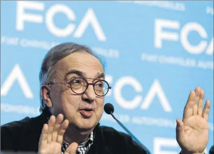  ?? FOTO: AP ?? Sergio Marchionne Recogió el testigo de Luca Cordero de Montezemol­o en 2014, que había dejado una escudería de F1 en total crisis