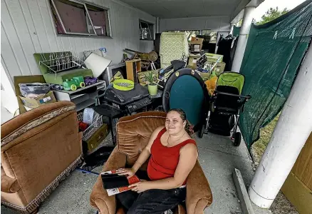  ?? DAVID UNWIN/STUFF ?? Sorting, repairing and divvying donations out to the people who need them from her Milson home is virtually fulltime work for Treasure Gifters Manawatu¯ founder Kylie Durrant.