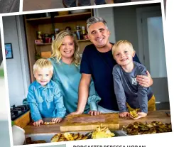  ?? ?? PODCASTER REBECCA HORAN AND, ABOVE, DONAL SKEHAN AND HIS FAMILY, AND TOP, GLENDA GILSON WITH HUSBAND ROB AND THEIR CHILDREN