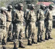  ?? > Photos: Kruger National Park ?? Rangers at Kruger Gate on World Ranger Day.