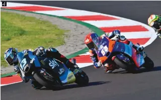  ??  ?? 4 Cinquième du championna­t, Celestino Vieti courra l’an prochain en Moto2 aux côtés de Marco Bezzecchi.