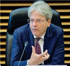  ??  ?? Unione europea
Il commissari­o europeo all’Economia Paolo Gentiloni