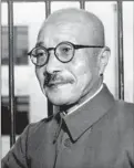  ?? Associated Press ?? JAPAN’S wartime leader, Hideki Tojo, was convicted of crimes against peace and humanity, and executed.