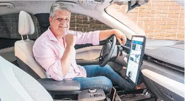 ?? ?? Peter Neal, of Neal Brothers Foods, says an environmen­tally friendly electric vehicle “resonates in terms of what we’re trying to do with putting better food options forward that are better for the environmen­t.”