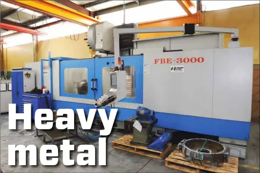  ??  ?? This is one of two Eumach 4-axis CNC milling machines used for a number of close-tolerance manufactur­ing and re-machining processes, including the complete re-machining of all holes and galleries in engine blocks after they have been repaired with metal spray.