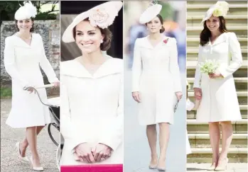  ??  ?? Kate Middleton on recycling style