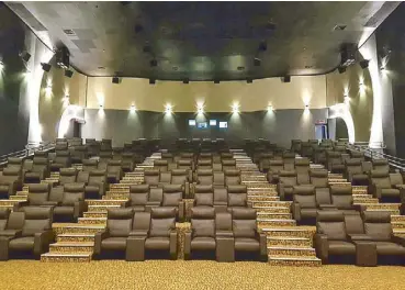  ??  ?? Robinsons Movieworld Galleria Cebu’s Cinema 1 now has a large format screen for better crystal clear pictures and is equipped with the newest digital surround sound technology