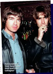  ??  ?? Outstandin­g in their field: Oasis’ Noel and Liam Gallagher