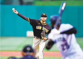  ?? JOE SARGENT GETTY IMAGES ?? Joe Musgrove left the game after four innings, having allowed only one run on four hits and two walks.