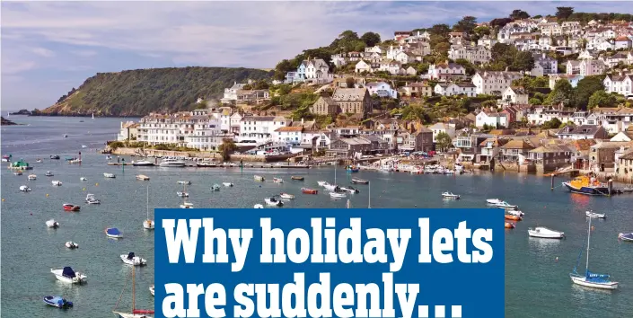  ?? Picture: GETTY ?? Pretty: Staycation­ers flock to areas like Salcombe, Devon