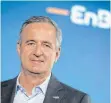  ?? FOTO: DPA ?? Für Frank Mastiaux war es die letzte Bilanzpres­sekonferen­z als Chef der EnBW. Der Manager verlässt den Konzern im September dieses Jahres.