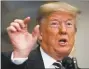  ?? Evan Vucci / Associated Press ?? In a dramatic diplomatic turn, President Donald Trump on Thursday canceled next month’s summit with North Korea’s Kim Jong Un, citing the “tremendous anger and open hostility” in a recent statement by the North.