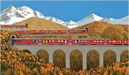  ?? RHB ?? A Rhaetian Railway visualisat­ion of its record-breaking passenger train.