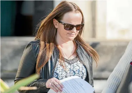  ?? RICKY WILSON/STUFF ?? Jaimee Cooney leaves the Blenheim District Court after admitting sex charges.