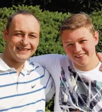  ??  ?? Dave Hopwood with 15-year-old son Josh