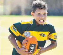  ?? PURE DELIGHT: Jahiem Hill from Rasmussen State School. ??