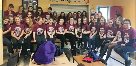  ??  ?? Gaeilge go leor! - The TY students of St Mary’s, Macroom who recently took part in a culture filled day to celebrate the Irish language.