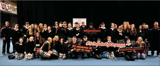  ??  ?? The students from Creagh College pictured at the Cycle Against Suicide conference in University of Limerick.